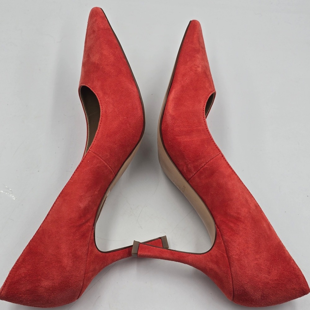 Ann Taylor Pumps Women 9M Suede Pointed Toe Red Stiletto Classic EUC Work Formal - Picture 9 of 10
